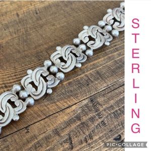 💥host pick💥Solid sterling silver Mexico stamped hallmark bracelet link vintage